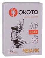 Набор из 4 презервативов OKOTO MegaMIX - фото 1356682