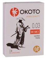 Ультратонкие презервативы OKOTO Ultra Thin - 3 шт. - фото 1356683