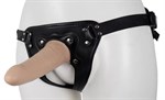Пустотелый страпон Harness CLASSIC с бандажом - 15,5 см. - фото 1356885
