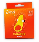Желтое эрекционное виброкольцо Banana Ring - фото 1357001