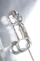Прозрачный леденец в форме фаллоса со вкусом пина колады - фото 1372519