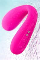Ярко-розовый многофункциональный стимулятор для пар Dolce - фото 1427730