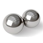 Серебристые вагинальные шарики Stainless Steel Kegel Balls - фото 1373486