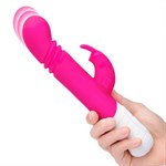 Розовый массажер для G-точки Slim Shaft thrusting G-spot Rabbit - 23 см. - фото 1373794
