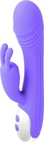 Фиолетовый вибратор-кролик Mrs. Melody - 20 см. - фото 405577