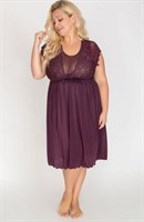 Сорочка plus size из микрофибры с красивым декольте 284501 - фото 650303