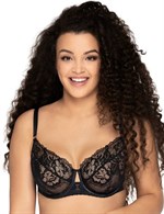 Стильный бюстгальтер на косточках plus size с кружевом 289104 - фото 659156