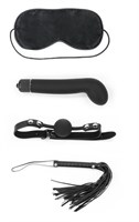 БДСМ-набор Deluxe Bondage Kit: маска, вибратор, кляп, плётка - фото 476981
