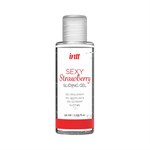 Черные трусики со стимулирующими бусинами и массажным гелем Sliding Gel Strawberry в комплекте - фото 1374690