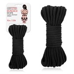 Черная хлопковая веревка для связывания Bondage Rope - 10 м. - фото 1374883