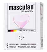 Супертонкие презервативы Masculan Pur - 3 шт. - фото 1374916