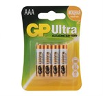 Батарейки алкалиновые GP Ultra Alkaline 24А AАA/LR03 - 4 шт. - фото 1417231