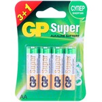 Батарейки GP Super Alkaline АA/LR6 15А - 3+1 шт. - фото 1427304