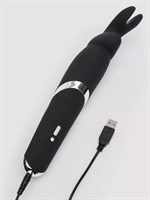 Черный вибратор Rabbit Rechargeable Wand Vibrator - 26,7 см. - фото 1375112