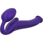 Фиолетовый безремневой страпон Silicone Bendable Strap-On - size S - фото 1375322