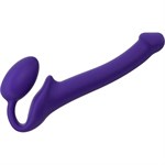 Фиолетовый безремневой страпон Silicone Bendable Strap-On - size S - фото 477500