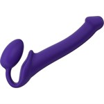 Фиолетовый безремневой страпон Silicone Bendable Strap-On - size M - фото 477502