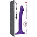 Фиолетовый фаллоимитатор-насадка Strap-On-Me Dildo Dual Density size S - 17 см. - фото 1375328