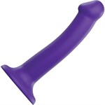 Фиолетовый фаллоимитатор-насадка Strap-On-Me Dildo Dual Density size M - 18 см. - фото 1375330