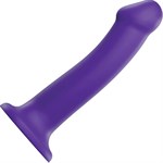 Фиолетовый фаллоимитатор-насадка Strap-On-Me Dildo Dual Density size L - 19 см. - фото 1375335