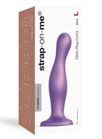 Фиолетовая насадка Strap-On-Me Dildo Plug Curvy size L - фото 1375367