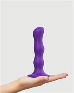 Фиолетовая насадка Strap-On-Me Dildo Geisha Balls size M - фото 1375379