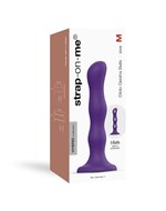 Фиолетовая насадка Strap-On-Me Dildo Geisha Balls size M - фото 1375380