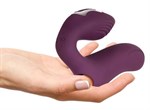 Фиолетовая вибронасадка на палец Helping Hand - фото 1375492