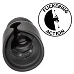 Черный вибромастурбатор Flickering Stroker - фото 1375934