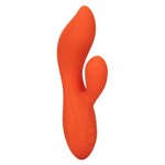 Оранжевый вибратор-кролик Liquid Silicone Dual Teaser - фото 1414267
