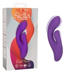 Фиолетовый вибратор-кролик Stella Liquid Silicone Dual Pleaser - 17,25 см. - фото 1414275