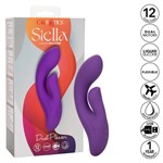 Фиолетовый вибратор-кролик Stella Liquid Silicone Dual Pleaser - 17,25 см. - фото 1414278