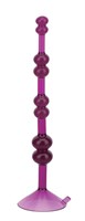 Фиолетовая анальная цепочка на присоске LOVE THROB PURPLE - 17,8 см.  - фото 138868
