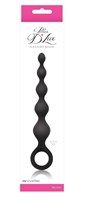 Чёрная анальная цепочка Perles D Lux Short - 16,5 см. - фото 190551