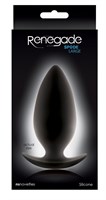 Большая чёрная анальная пробка Renegade Spades  для ношения - 10,1 см. - фото 72844