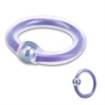 Эрекционное бело-фиолетовое кольцо на пенис с шариком - фото 254894