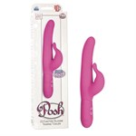 Розовый водонепроницаемый силиконовый вибратор Posh 10-Function Silicone Teasing Tickler - 20 см. - фото 189659