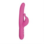 Розовый водонепроницаемый силиконовый вибратор Posh 10-Function Silicone Teasing Tickler - 20 см. - фото 189658