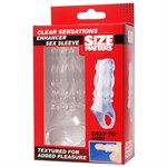 Насадка на пенис с кольцом для мошонки Clear Sensations Enhancer Sex Sleeve - 11,5 см. - фото 139834