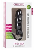 Черный вибратор со стимуляцией клитора Minoo - 18 см. - фото 245907 Черный вибратор со стимуляцией клитора Minoo - 18 см. - фото 245907