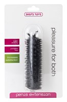 Черная насадка на пенис с шипами по всей длине - 13 см. - фото 220084 Черная насадка на пенис с шипами по всей длине - 13 см. - фото 220084