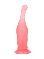 Розовый анальный стимулятор на присоске - 16,5 см. - фото 1328374
