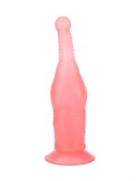 Розовый анальный стимулятор на присоске - 16,5 см. - фото 1328375