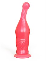 Розовый анальный стимулятор на присоске - 19,5 см. 32725