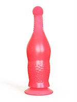 Розовый анальный стимулятор на присоске - 19,5 см. 32725