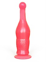 Розовый анальный стимулятор на присоске - 19,5 см. 32725