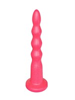 Розовый гелевый анальный стимулятор-елочка - 20 см. 32731