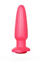 Гладкий розовый анальный плаг - 18,5 см. 32740