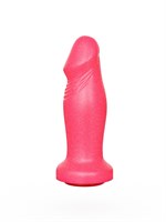 Розовый анальный фаллоимитатор с ограничительным основанием - 14 см. 32742