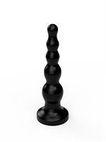 Чёрная анальная ёлочка с ограничительным основанием - 15,5 см. 32744